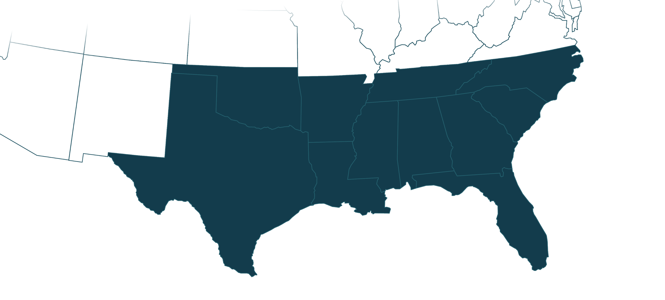 Map of the Boom Belt region of the United States served by the Texas Stock Exchange.